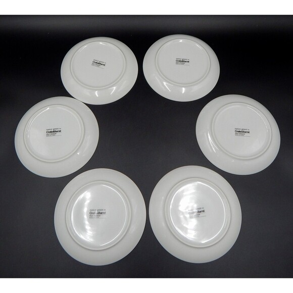 Crate And Barrel Nancy Green Fruit Fromage Appetizer Cheese Plates 6-1/2 In S/6 - Picture 7 of 8
